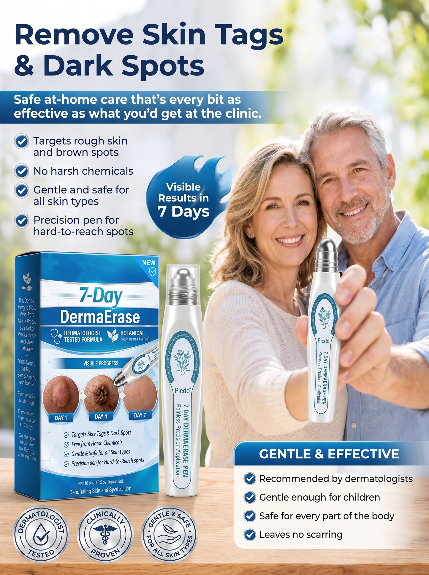 DermaErase™ – Precision Roll-On for Warts, Skin Tags & Blemishes