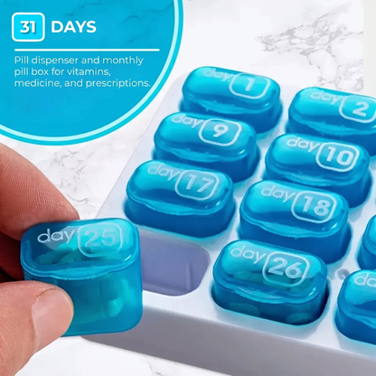 DoseMate™ - Stay Organised with a Practical 31-Day Pill Organiser