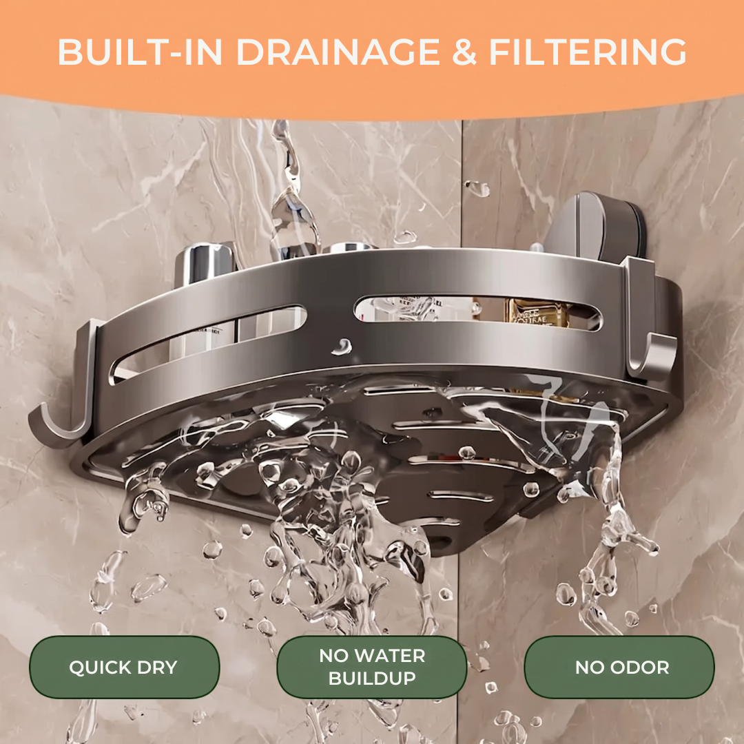 ShowerRack™ - Drill-Free Shower Storage Shelf for a Clutter-Free Bathroom