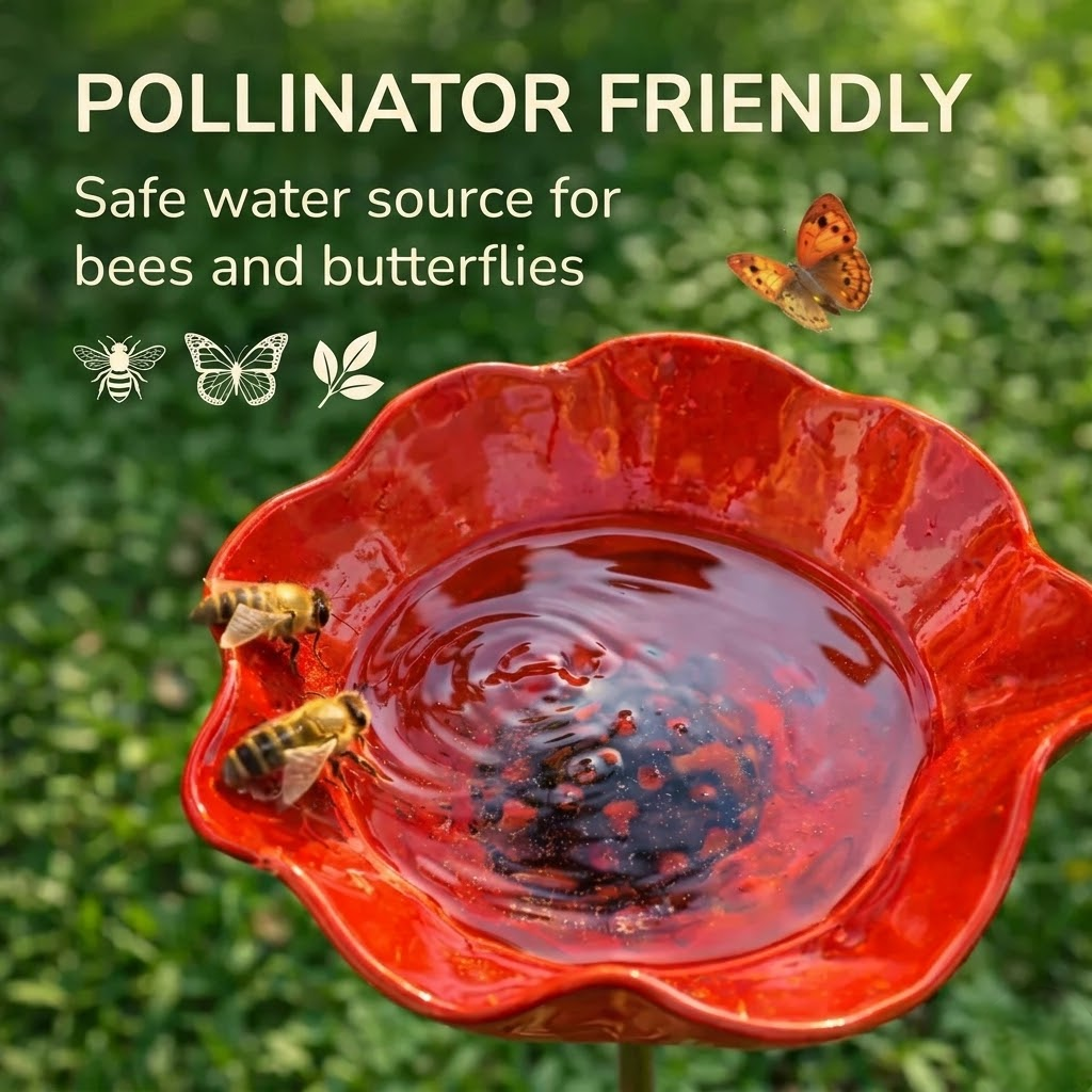 AviFlora™ – Botanical Bird Bath for Birds, Bees & Butterflies