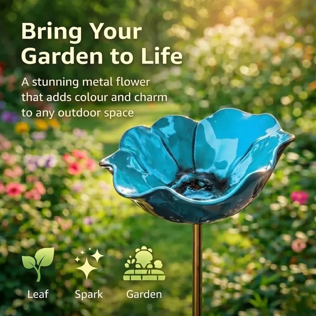 AviFlora™ – Botanical Bird Bath for Birds, Bees & Butterflies