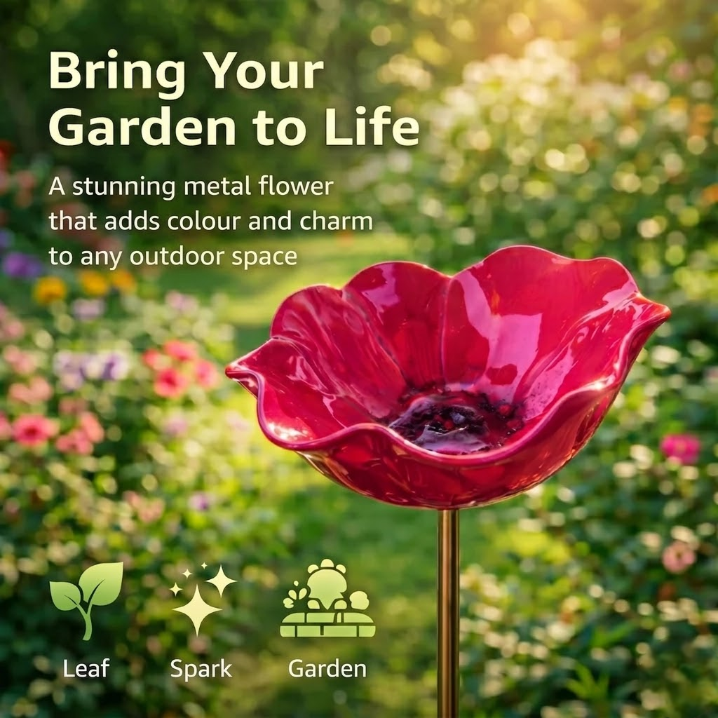 AviFlora™ – Botanical Bird Bath for Birds, Bees & Butterflies