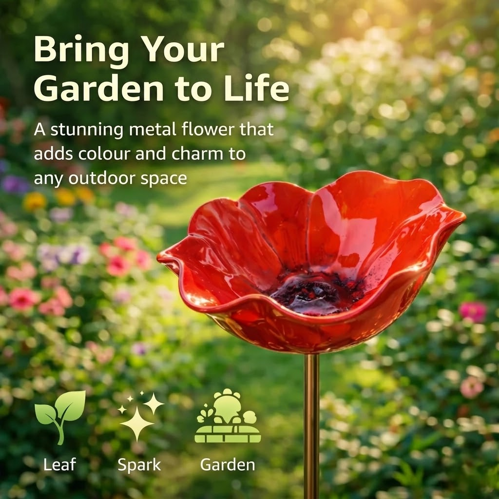 AviFlora™ – Botanical Bird Bath for Birds, Bees & Butterflies
